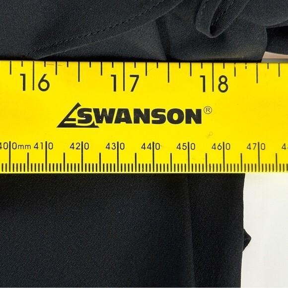 Rebecca Taylor Black Silk Georgette Lace Ruffle Short Sleeve Blouse 4 - Picture 7 of 8